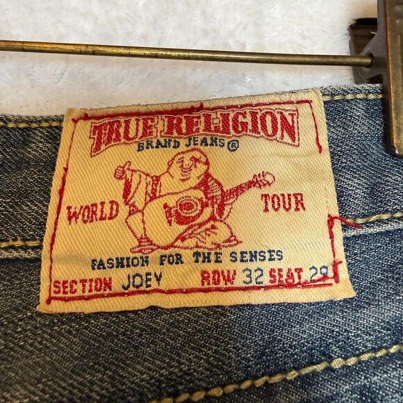 True Religion Vintage Joey Jeans Size 29 Bootcut Thick Stitch Made in USA - Picture 3 of 16
